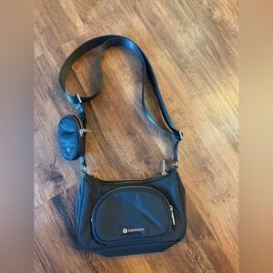 Lululemon Black Crossbody With Nano Pouch